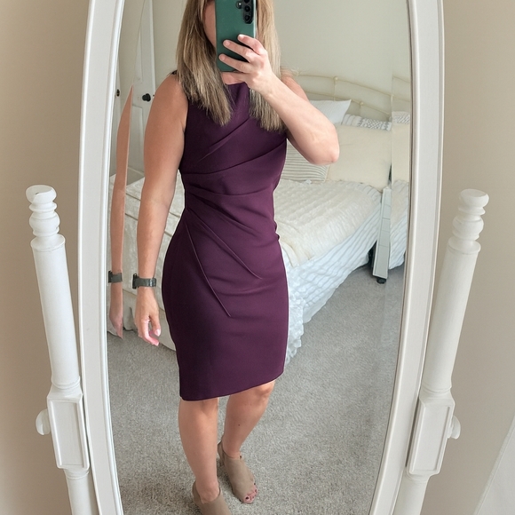 Calvin Klein Collection Deep Purple Midi Dress - Picture 1 of 5
